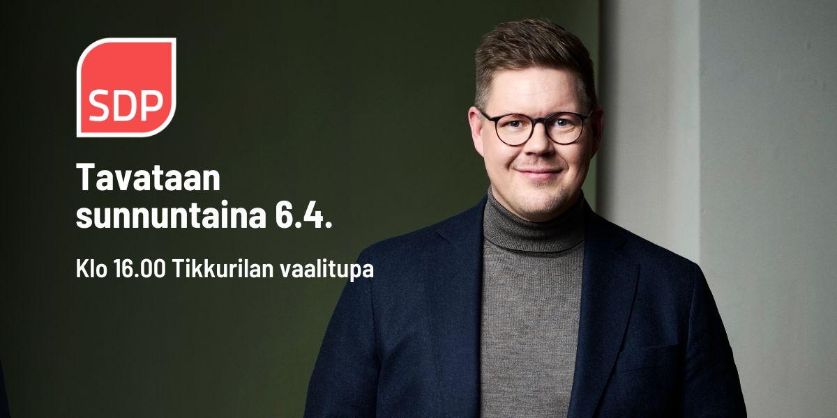 Antti Lindtman Vantaalla 6.4.